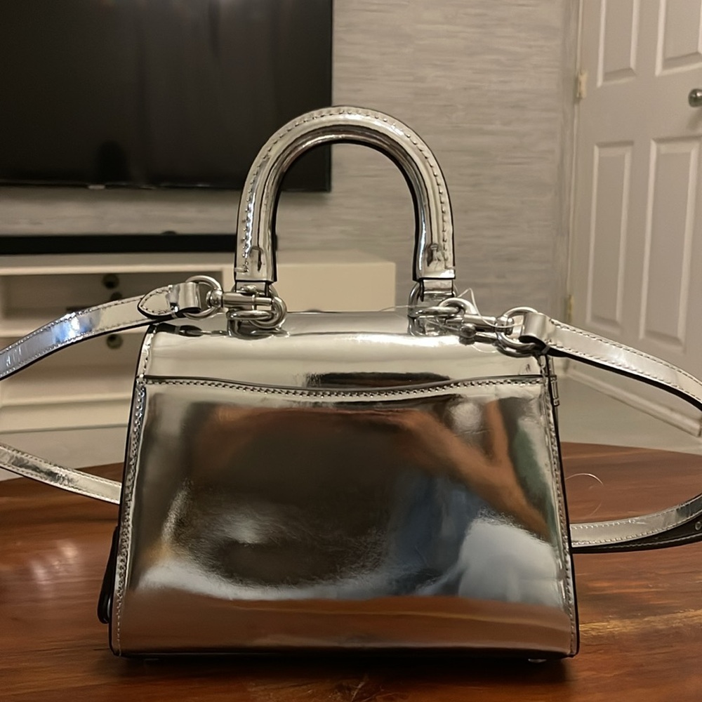 Coach Metallic Silver Crossbody Bag - Picture 8 of 16